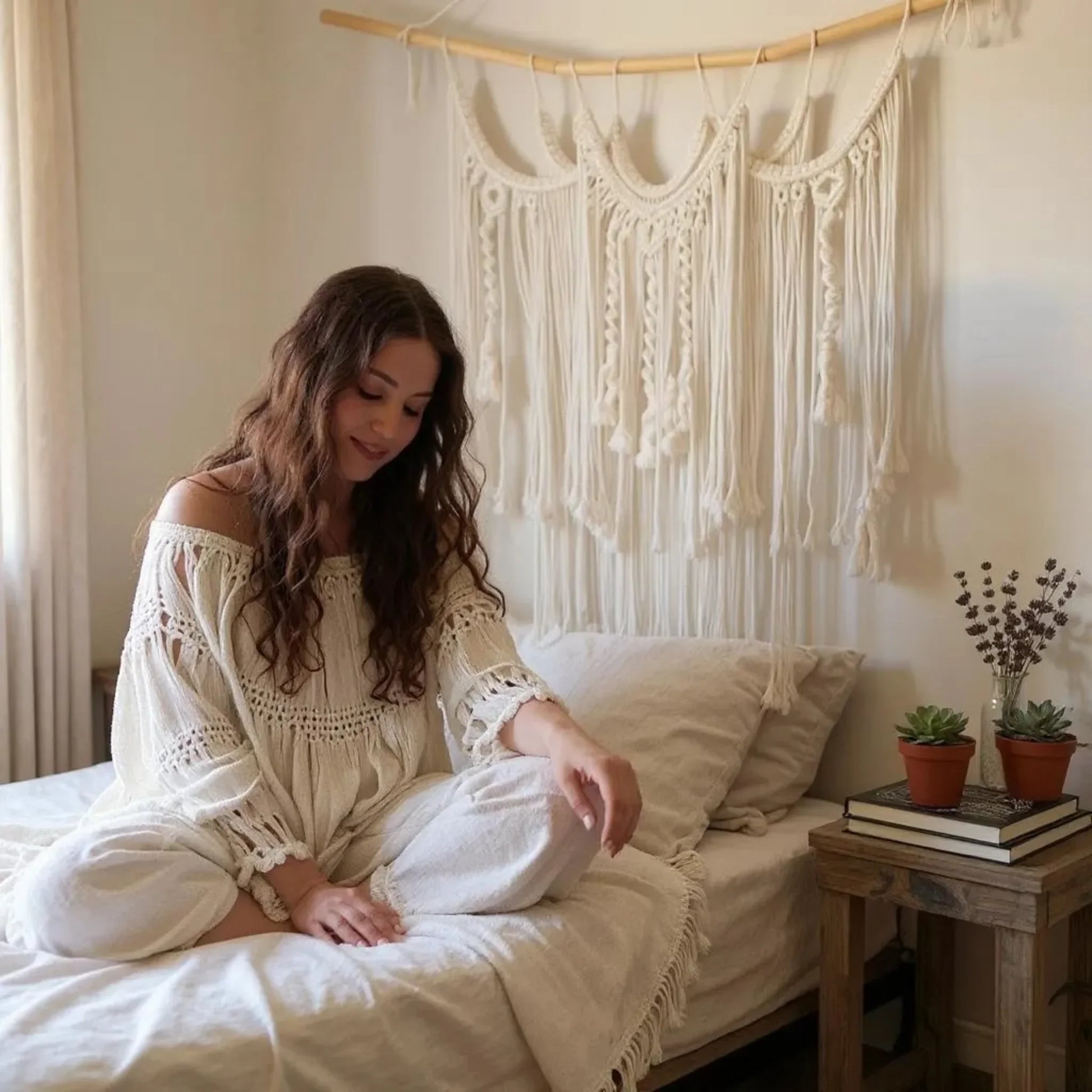 Macrame Art Wall Hanging - Twist & Tassel