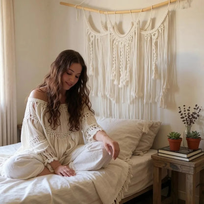 Macrame Art Wall Hanging - Twist & Tassel