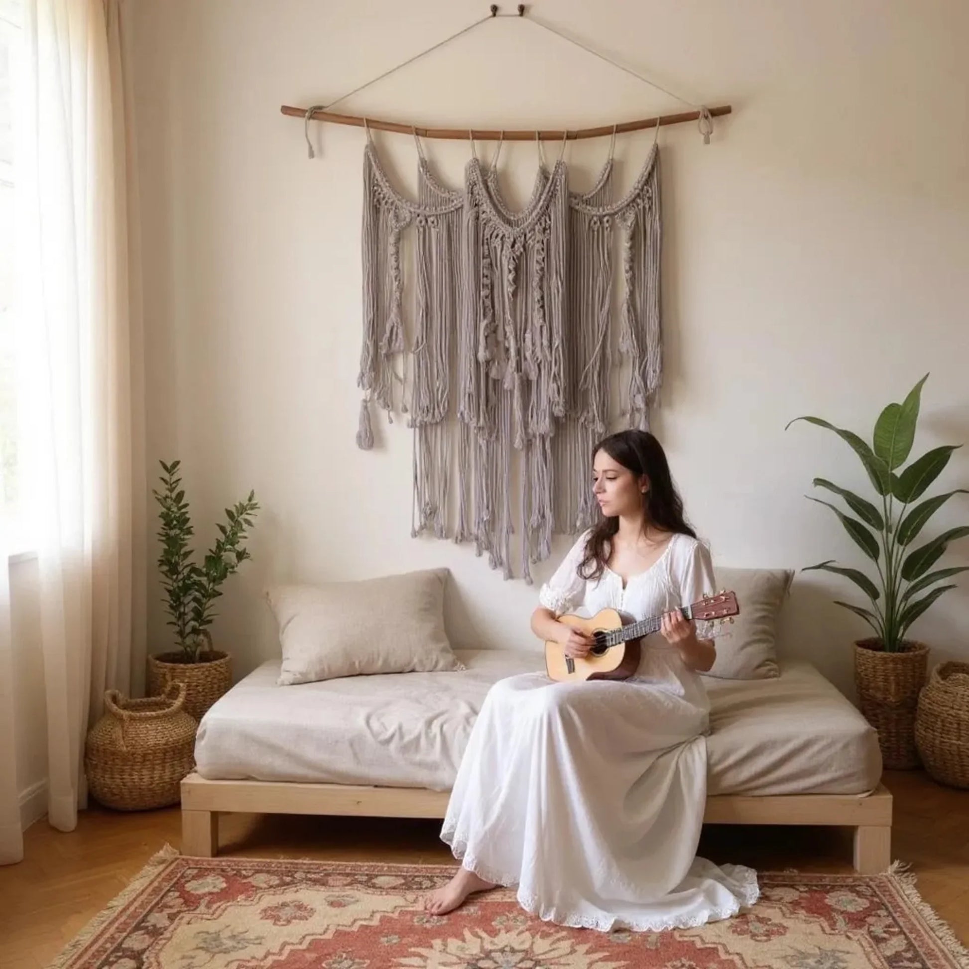 Macrame Art Wall Hanging - Twist & Tassel