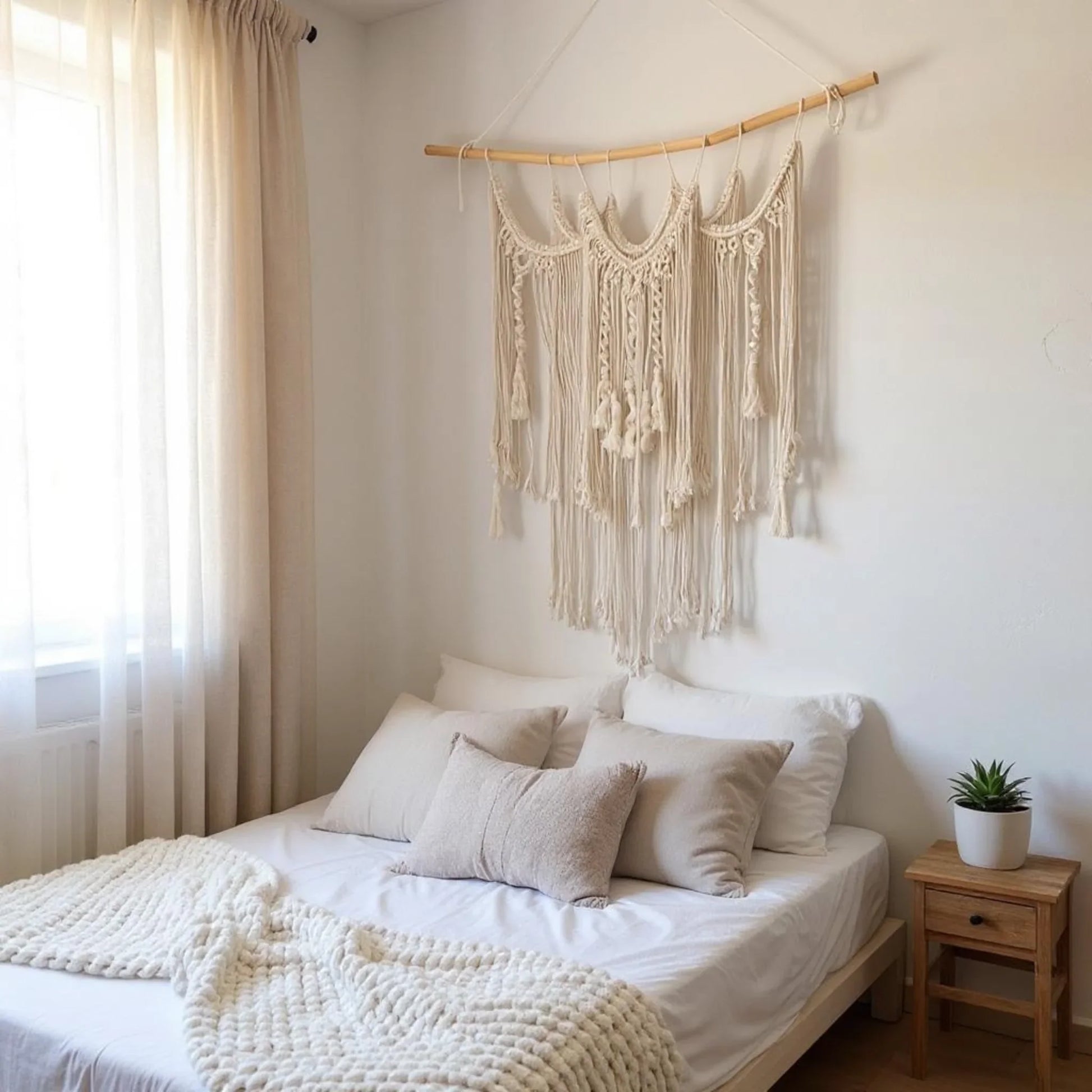 Macrame Art Wall Hanging - Twist & Tassel