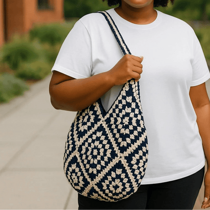 Cotton Yarn Hand Woven Shoulder Bag