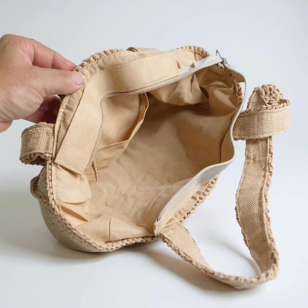 Handmade Crochet Tote Bag – Boho Cotton Yarn Shoulder Bag for Women