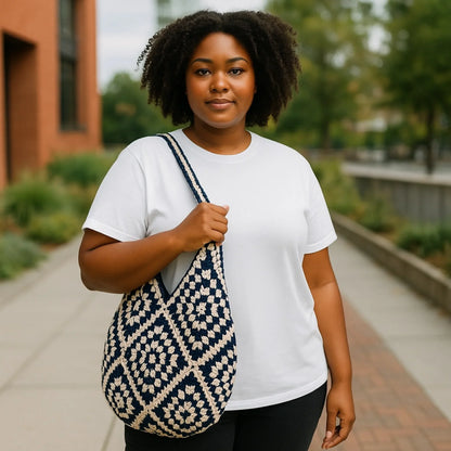 Cotton Yarn Hand Woven Shoulder Bag - Twist & Tassel