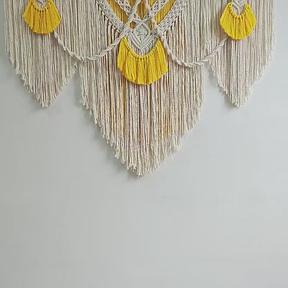 Macrame wall Hanging - Large Boho Natural Cotton Rope Hand-Woven Tapestry